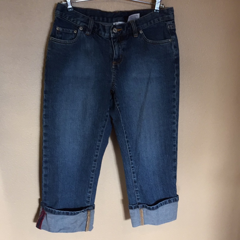 Columbia Dark Cuffed Jean Capris